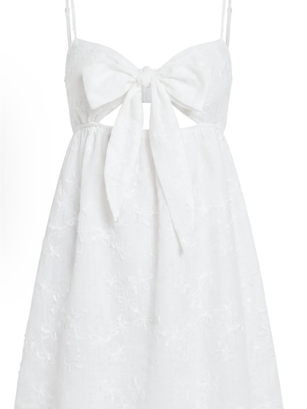 Princess Polly White Eyelet Tie-Front Kids Dress